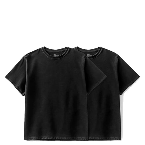 2 PACK JERSEY SHORT SLEEVE TEE BLACK