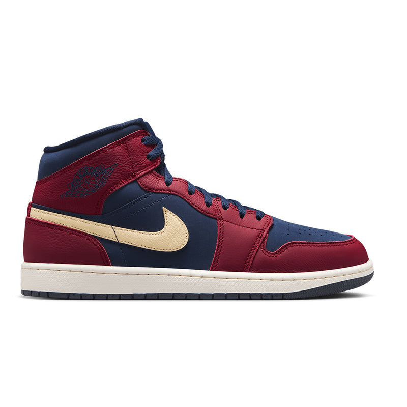 AIR JORDAN 1 MID SE TEAM RED/ PALE VANILLA