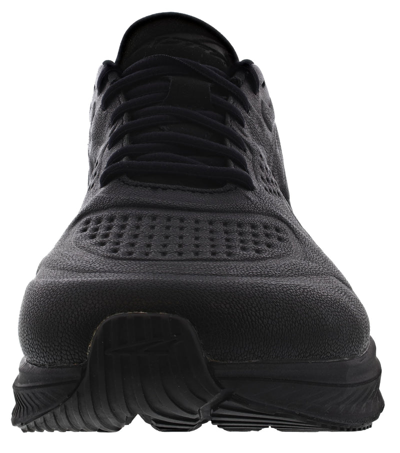 Front of Black Altra Men’s Torin 5 Leather Lightweight Slip Resistant Work Shoes