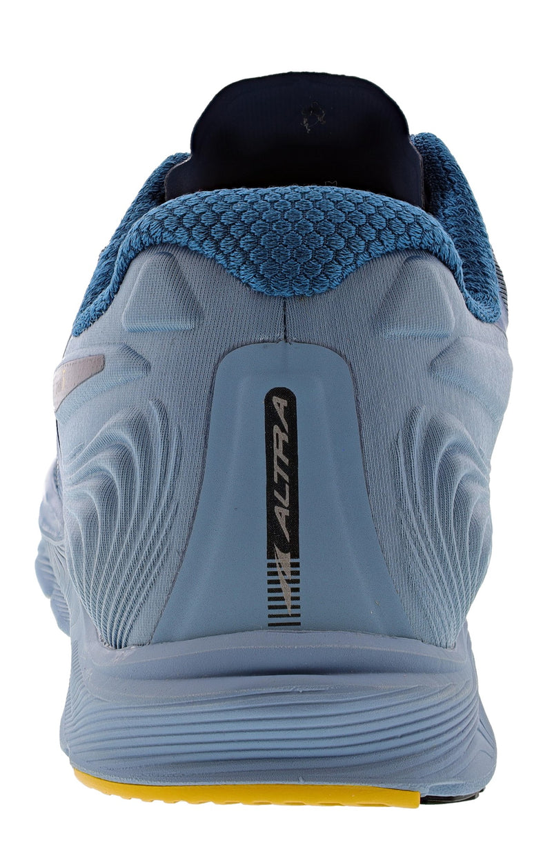 Back of Majoilca Blue Altra Men’s Torin 5 Lightweight Running Shoes