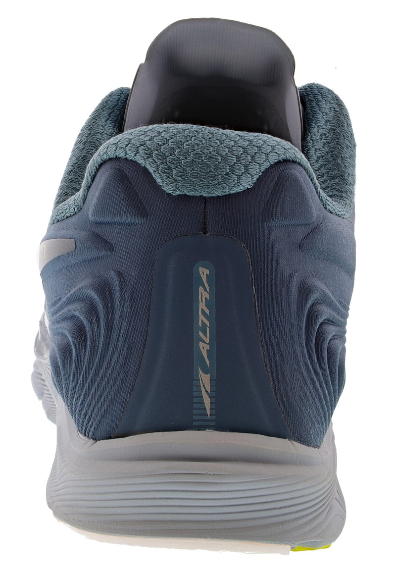 Back of Gray/Lime Altra Men’s Torin 5 Lightweight Running Shoes