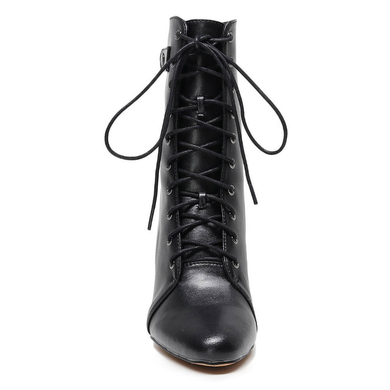 Another Moment - Black Vegan Leather - Rubber Sole