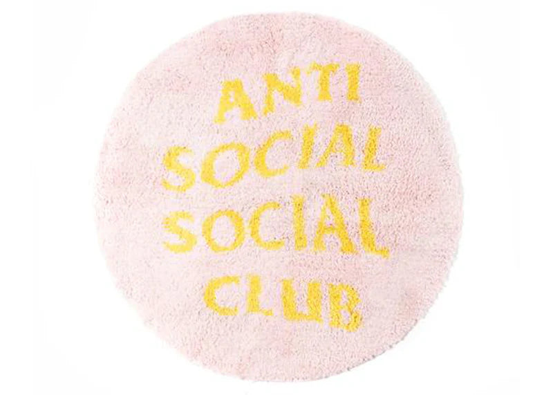 Anti Social Social Club No Shoes Inside Rug Pink