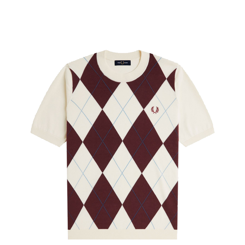 ARGYLE KNITTED T-SHIRT