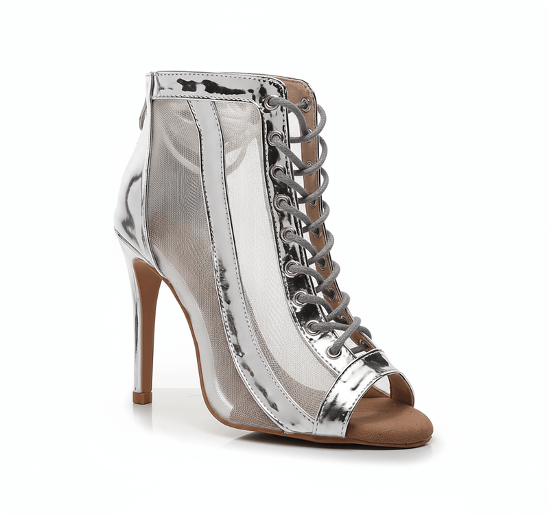 Arreis - Silver Shiny Patent - Suede Sole