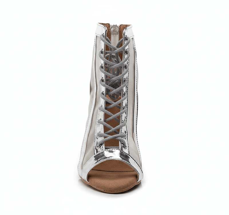 Arreis - Silver Shiny Patent - Suede Sole