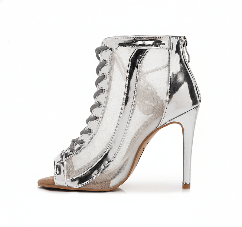 Arreis - Silver Shiny Patent - Suede Sole