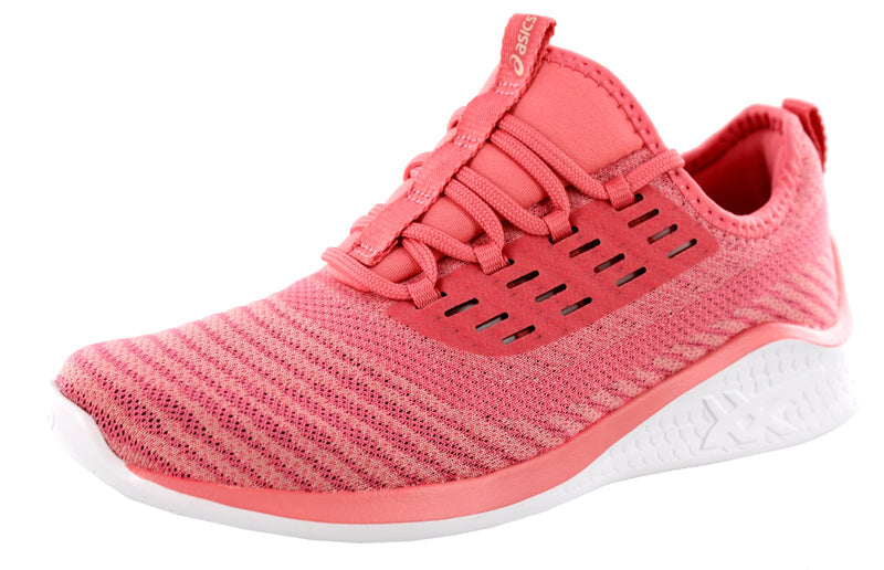 Lateral of Peach Petal and Frosted Rose ASICS Fuzetora Twist Lightweight Walking Shoes