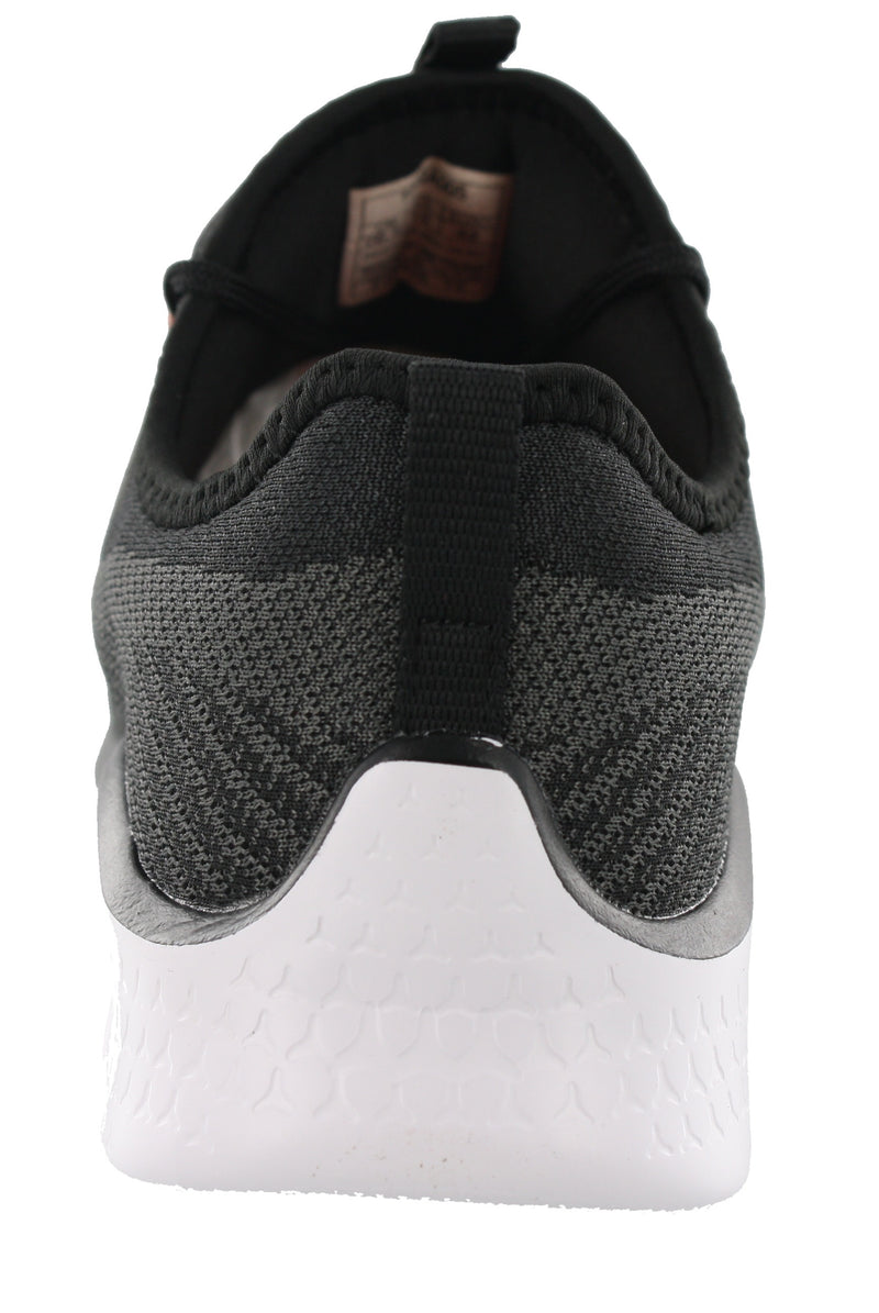 Back of Black and Frosted Rose ASICS Fuzetora Twist Lightweight Walking Shoes