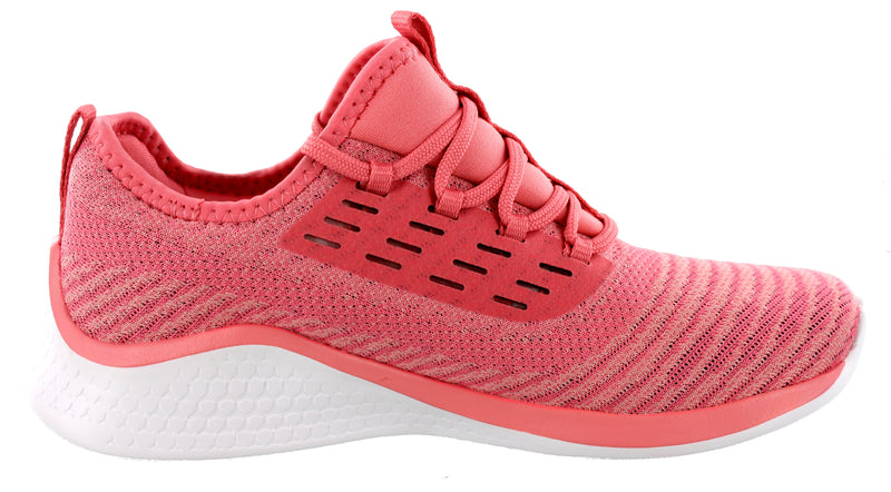 Medial of Peach Petal and Frosted Rose ASICS Fuzetora Twist Lightweight Walking Shoes