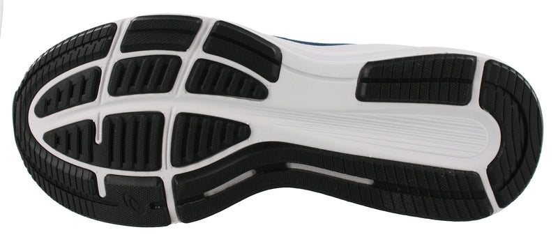 Bottom of Dark Blue/Black/White ASICS Men Walking Cushioned Running Shoes Roadhawk FF