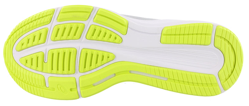 Sole of Mid Grey/White/Yellow ASICS Men Walking Cushioned Running Shoes Roadhawk FF