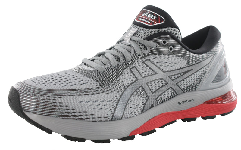 Lateral of Sheet Rock/Black ASICS Men Walking Trail Cushioned Running Shoes Gel Nimbus 21