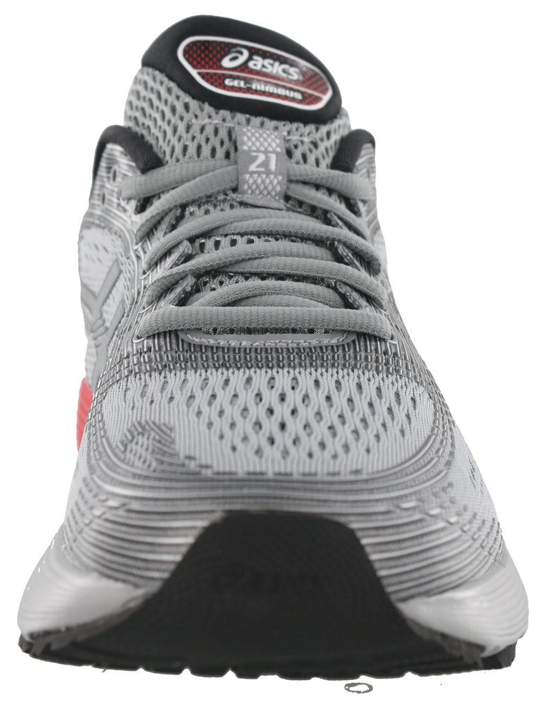 Front of Sheet Rock/Black ASICS Men Walking Trail Cushioned Running Shoes Gel Nimbus 21