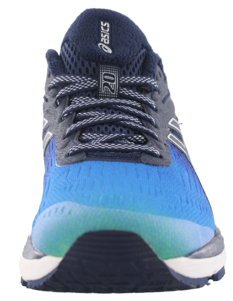 Front of Island Blue / Peacoat1240 ASICS Women Gel Cumulus 20 SP Cushioned Running Shoes