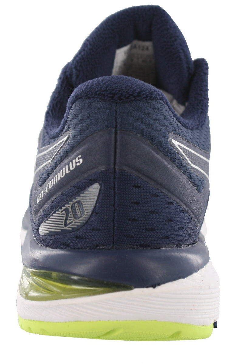 Back of Island Blue / Peacoat1240 ASICS Women Gel Cumulus 20 SP Cushioned Running Shoes