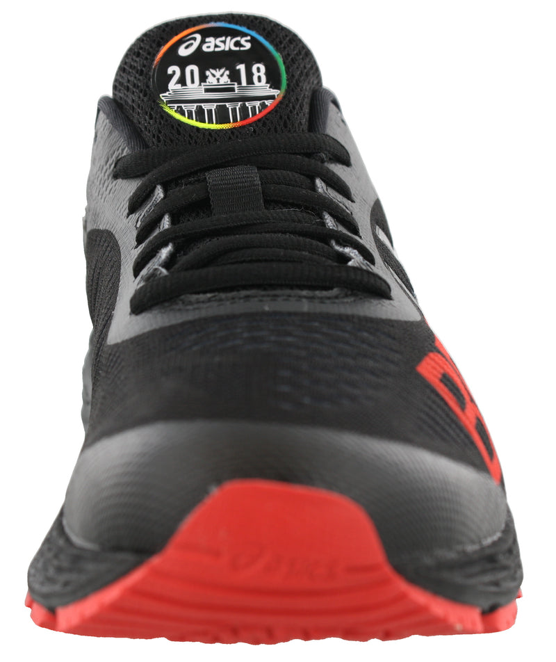 Front of Black / Red ASICS Women Gel kayano 25 Flat Feet Running Shoes Berlin