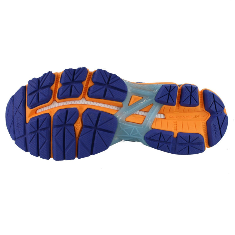 Sole of Soft Blue/Silver/Deep Blue ASICS Women Walking Trail Cushioned Running Sneakers