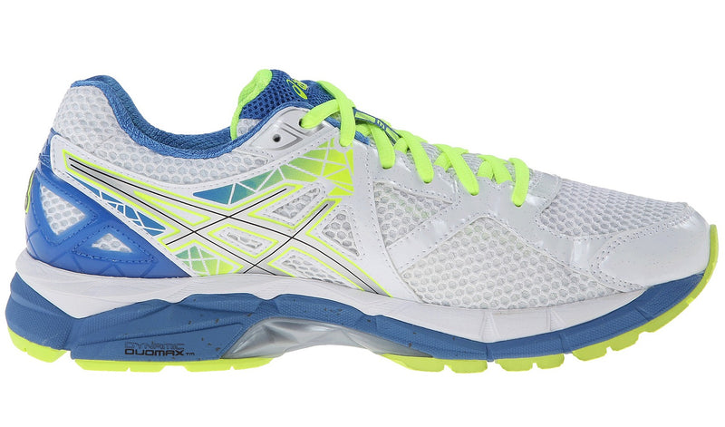Medial of White/Lightning/PwrBlue5327 ASICS Women Walking Trail Cushioned Running Sneakers