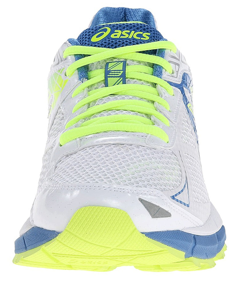 Front of White/Lightning/PwrBlue5327 ASICS Women Walking Trail Cushioned Running Sneakers