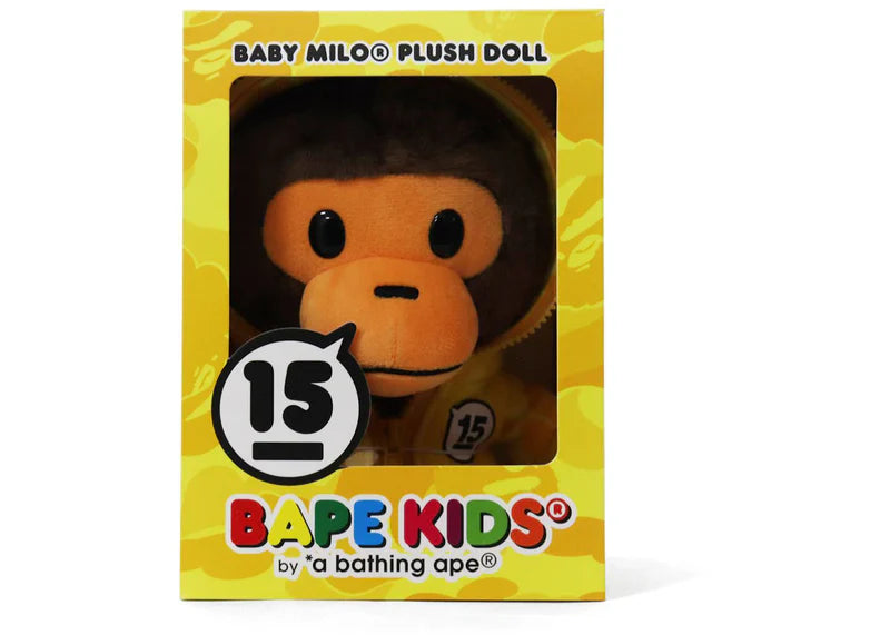 BAPE Kids 15th Anniversary ABC Camo Baby Milo Plush Yellow