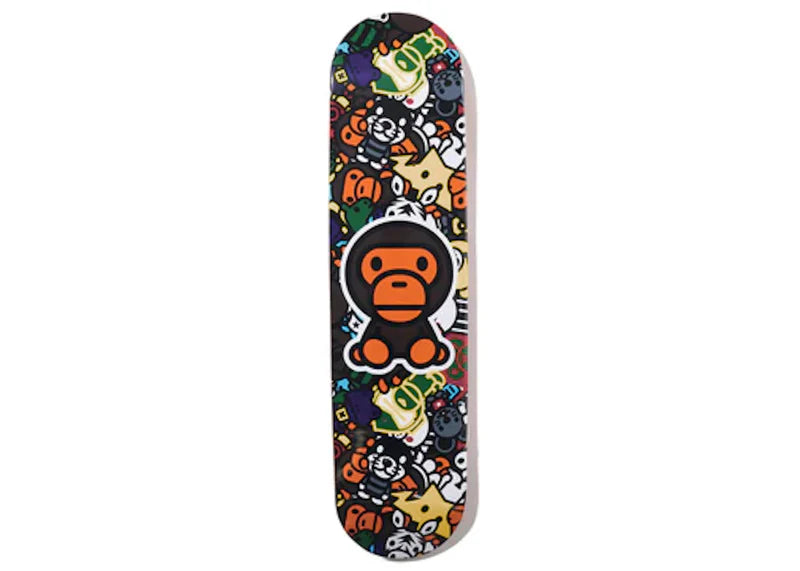 BAPE Kids 15th Anniversary Milo All Safari Skateboard Deck Multi