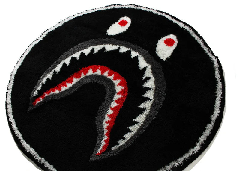 BAPE Shark Rug Mat Black