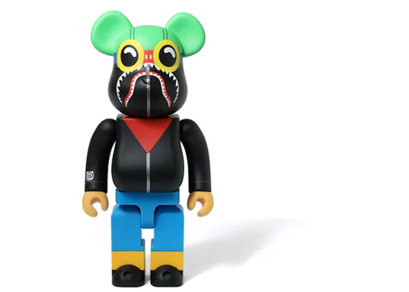 Bearbrick x Hebru Brantley Flyboy Shark 400% Bearbrick Black