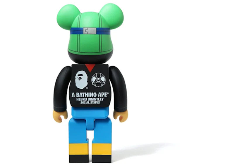 Bearbrick x Hebru Brantley Flyboy Shark 400% Bearbrick Black