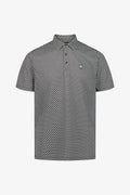 Black/White Snap Placket Polo - GEO ESG Print