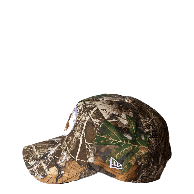 BOSTON CELTICS REALTREE KHAKI 9FORTY ADJUSTABLE A-FRAME CAP