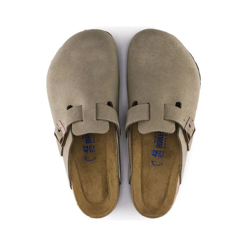 BOSTON SOFT FOOTBED SUEDE LEATHER - TAUPE (NARROW FIT)