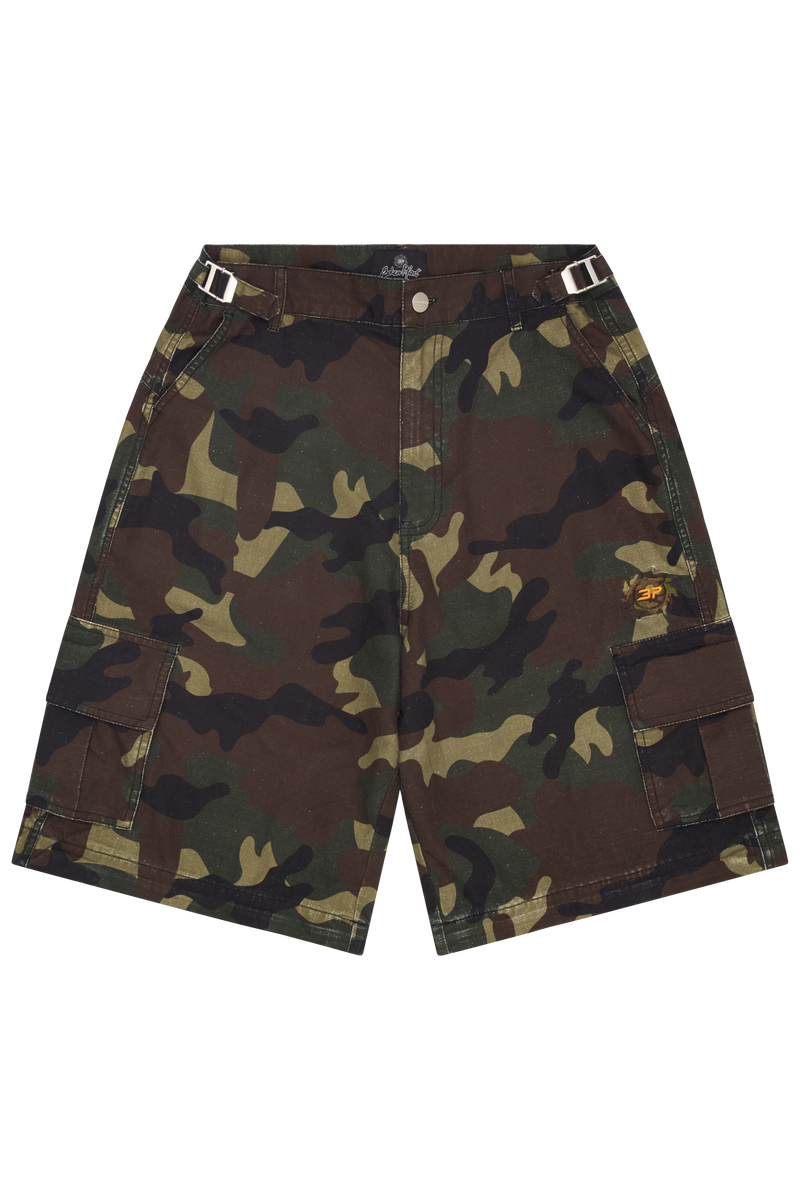 Broken Planet 2-in-1 Camo Cargo Pants/Shorts Camo Green