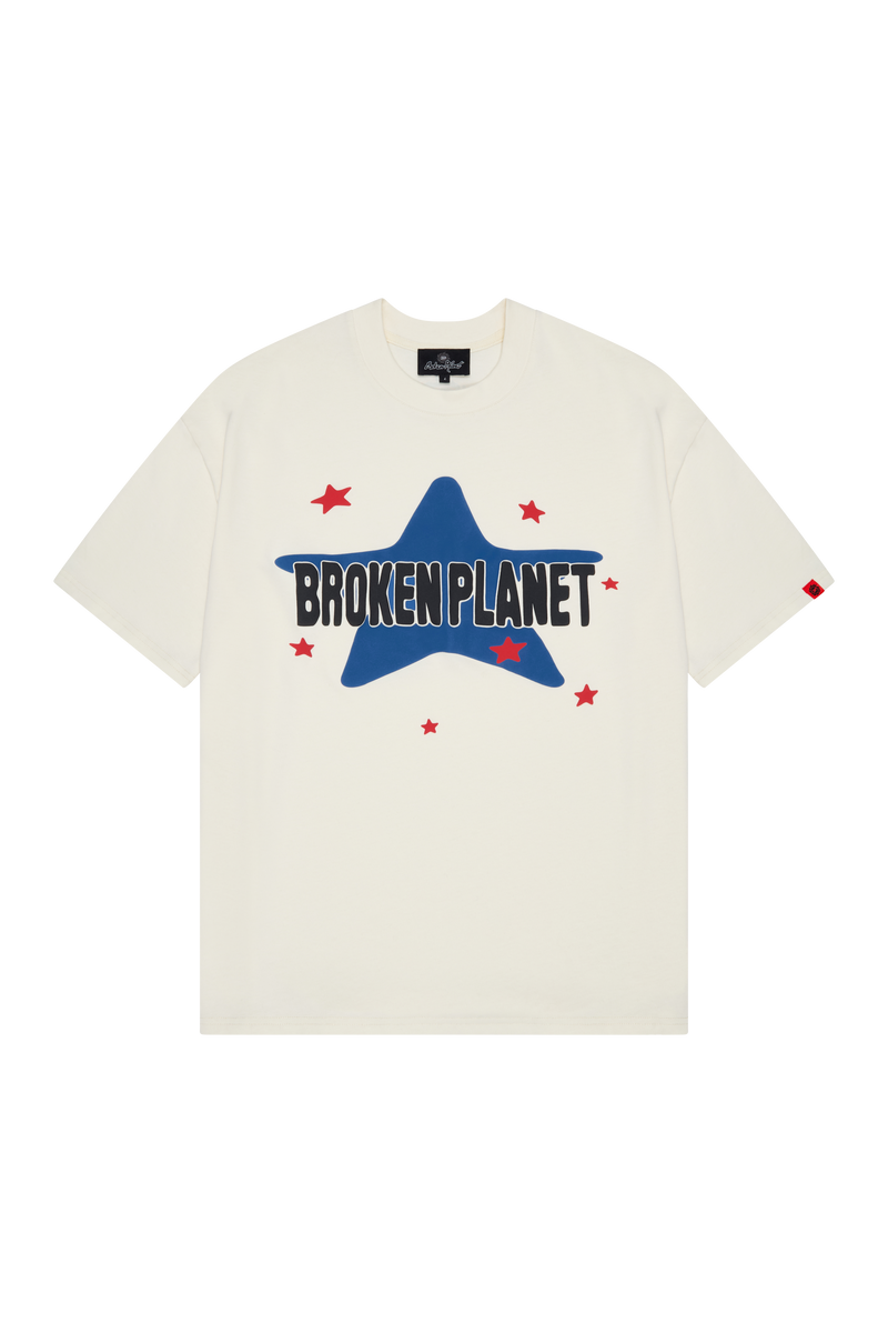 Broken Planet Broken Planet Star T-Shirt Vanilla White