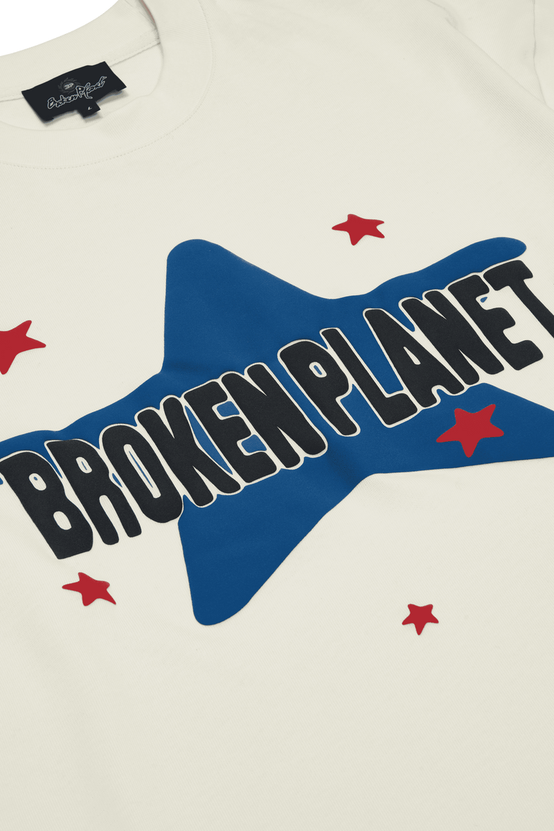 Broken Planet Broken Planet Star T-Shirt Vanilla White
