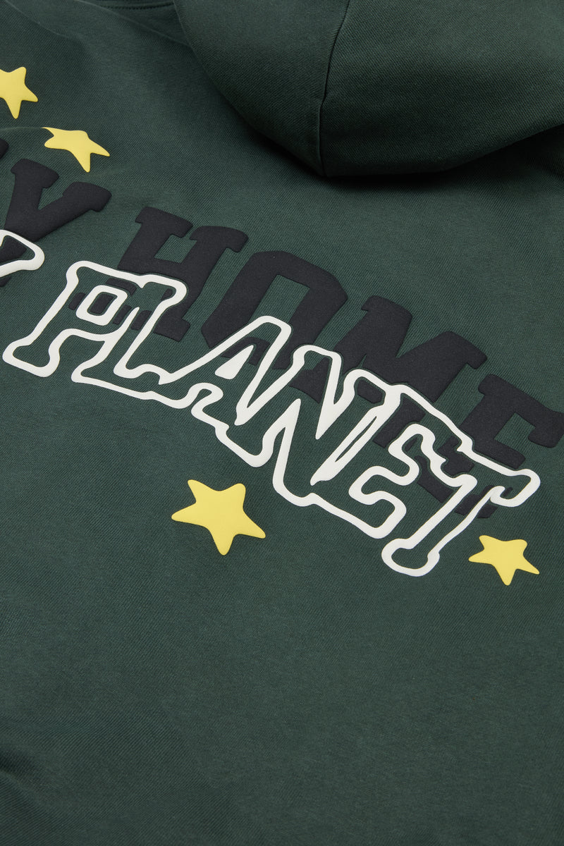 Broken Planet My Planet Zip-Up Hoodie Emerald Green