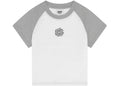 Broken Planet Sun Logo Baby Tee Snow White/Heather Grey - Side Kicks