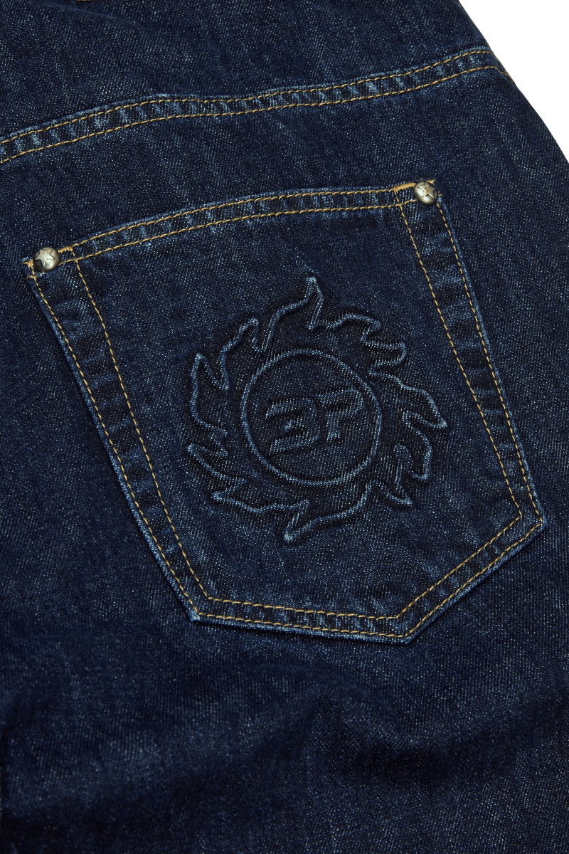 Broken Planet Wide-Leg Denim Jeans Indigo Blue