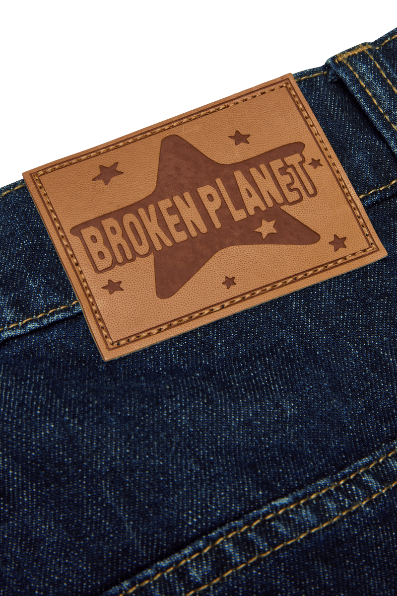 Broken Planet Wide-Leg Denim Jeans Indigo Blue