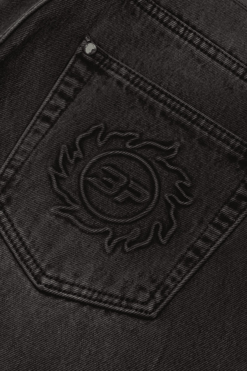 Broken Planet Wide-Leg Denim Jeans Washed Black