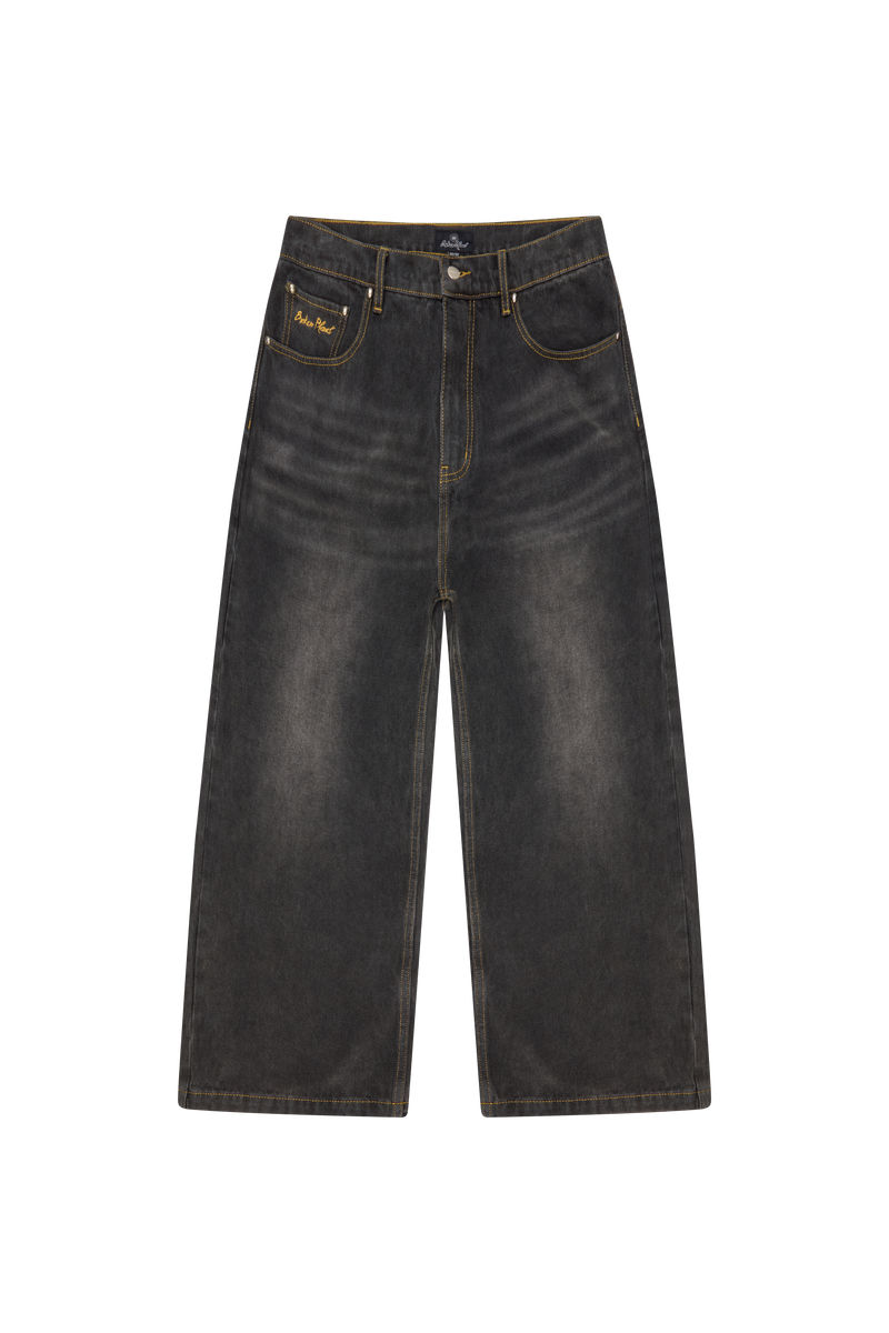 Broken Planet Wide-Leg Denim Jeans Washed Grey