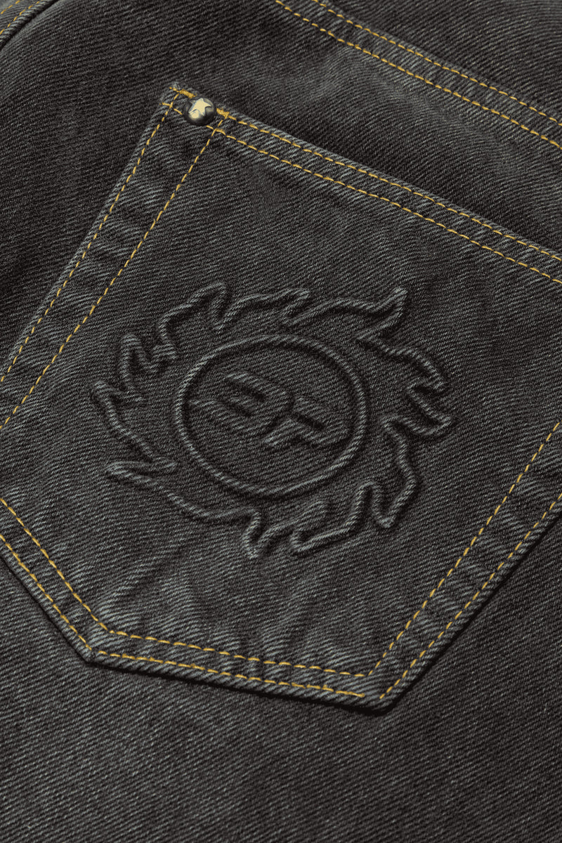 Broken Planet Wide-Leg Denim Jeans Washed Grey