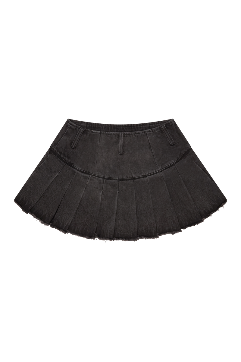 Broken Planet Women's Denim Skirt Washed Black