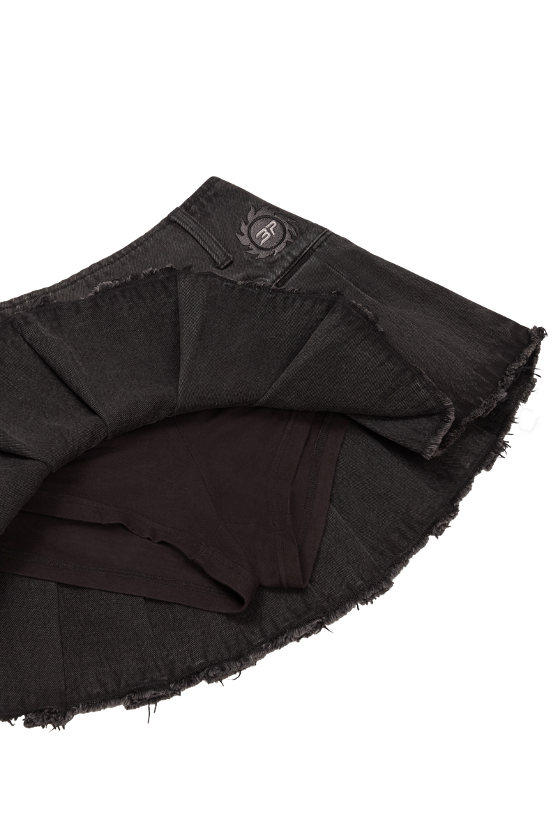 Broken Planet Women's Denim Skirt Washed Black