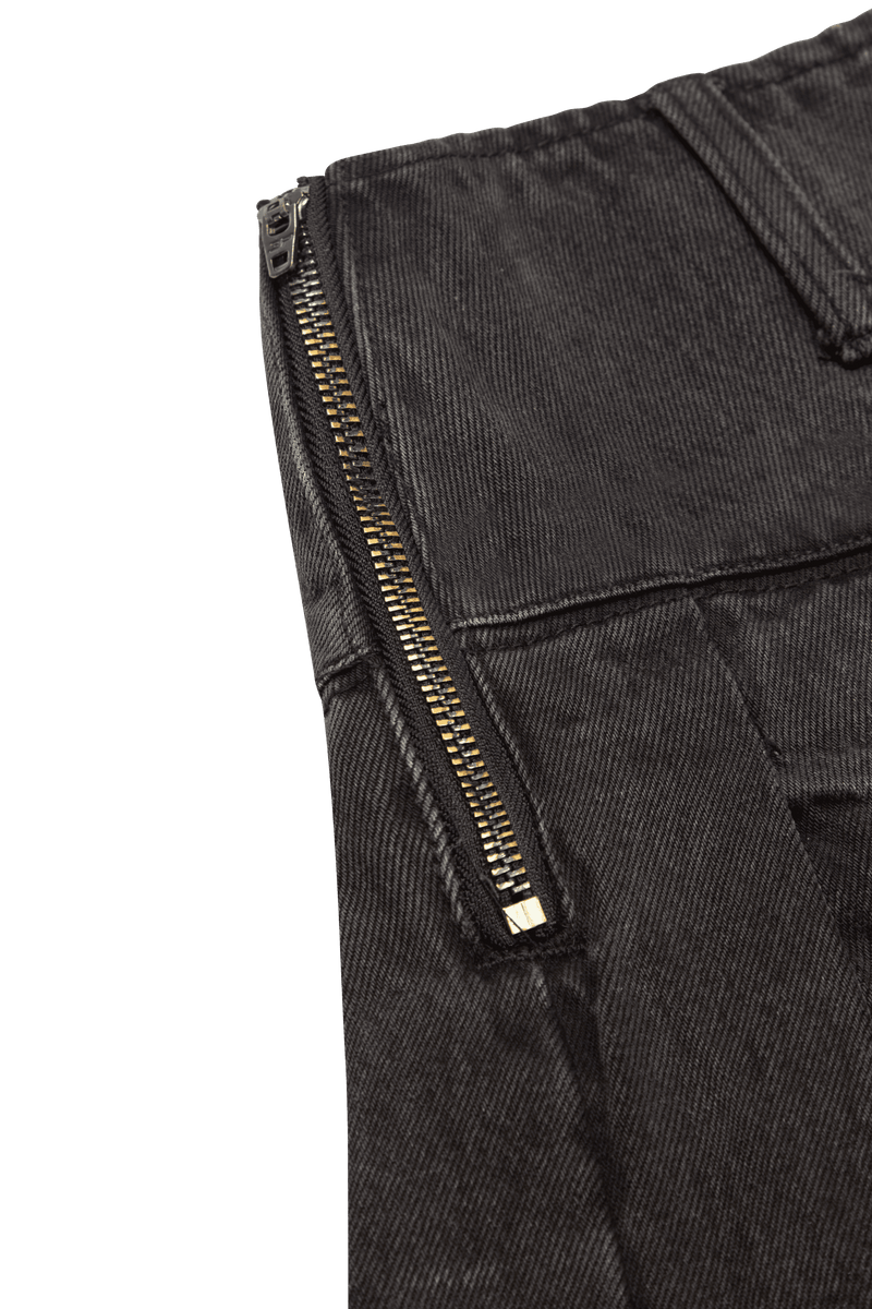 Broken Planet Women's Denim Skirt Washed Black