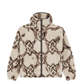BURNED SHIELD SHERPA HOODIE OFF WHITE