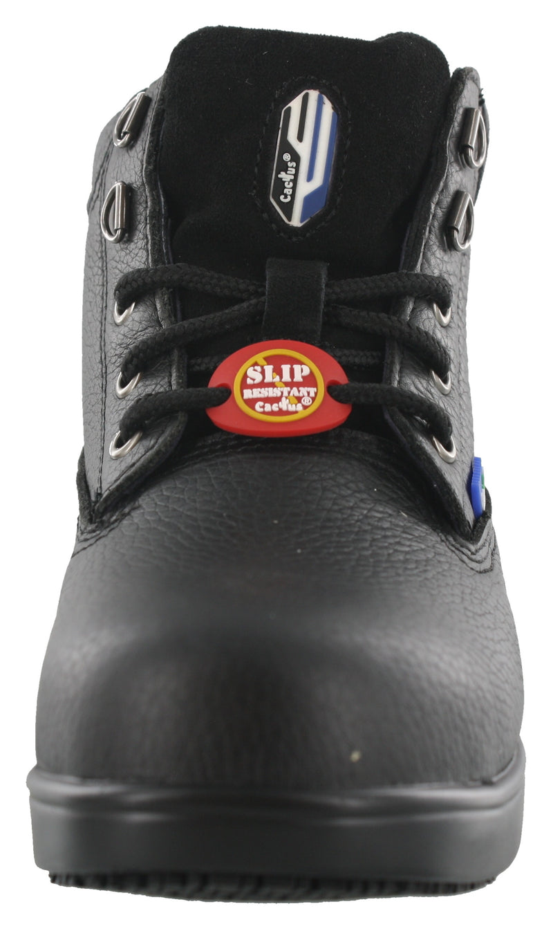 Cactus Women Black Steel Toe Work Boots Oil Resistant LS60S