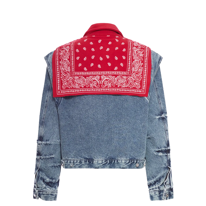 CAPE JACKET BLUE WASH/RED BANDANA