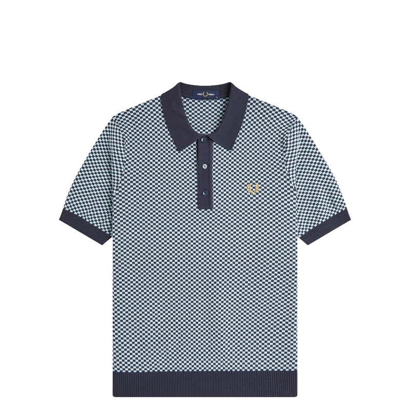 CHEQUERBOARD KNITTED SHIRT