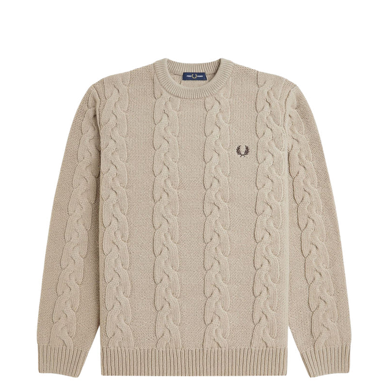 CHUNKY CABLE KNIT JUMPER WARM OAT